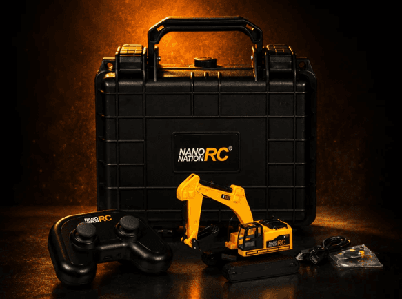 Another angle of the NANO X100 desktop excavator.