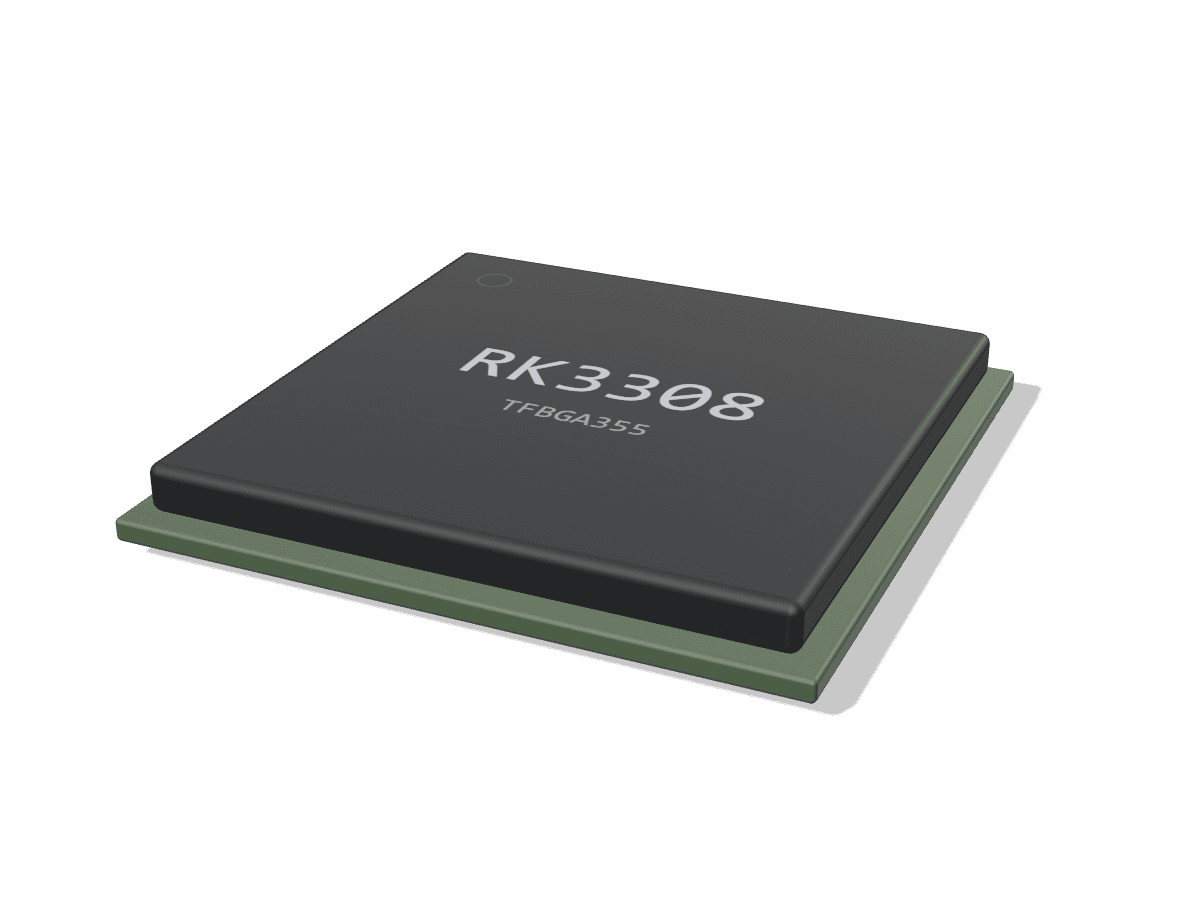 RK3308 package, studio render
