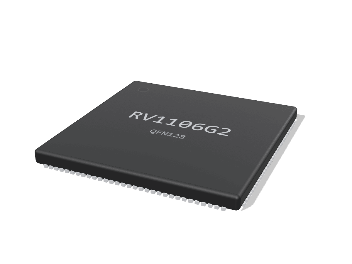 RV1106G2 package, studio render