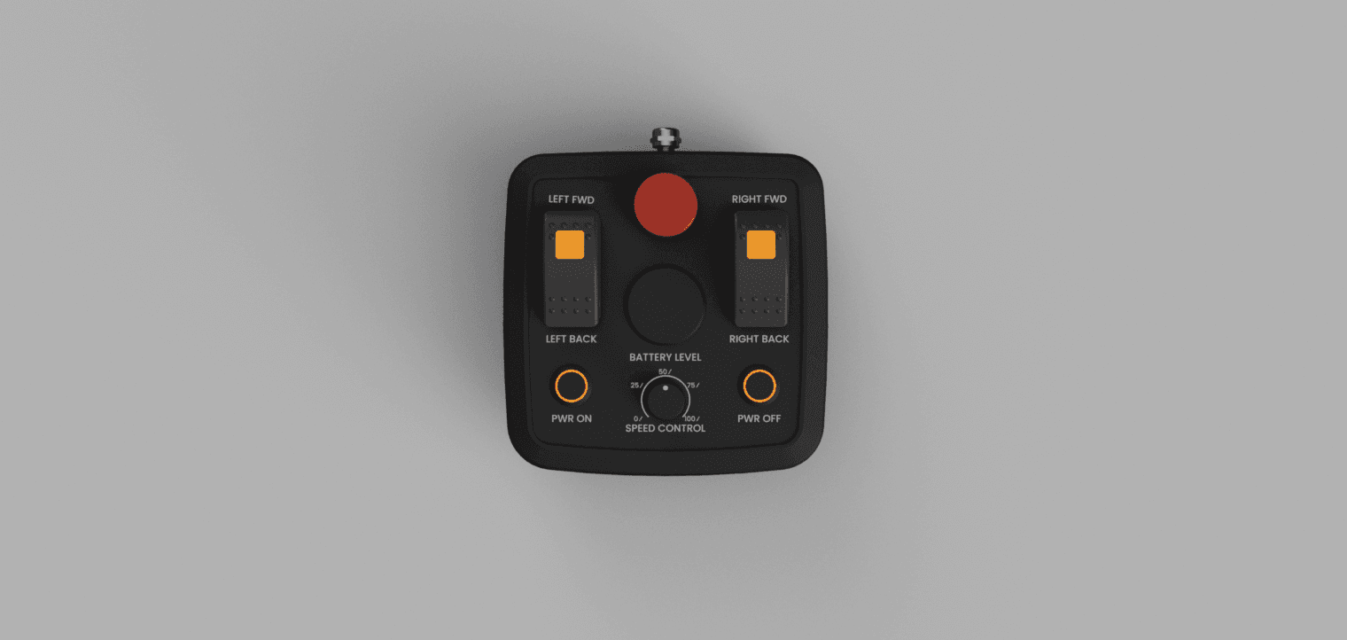 Handheld joystick controller for the print system.