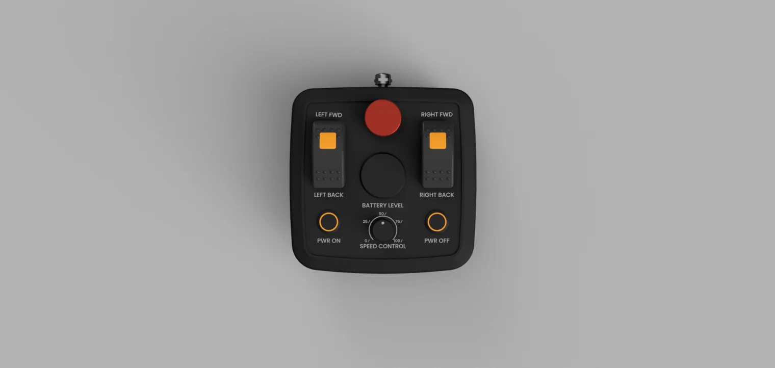 Handheld joystick controller for the print system.